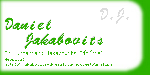 daniel jakabovits business card